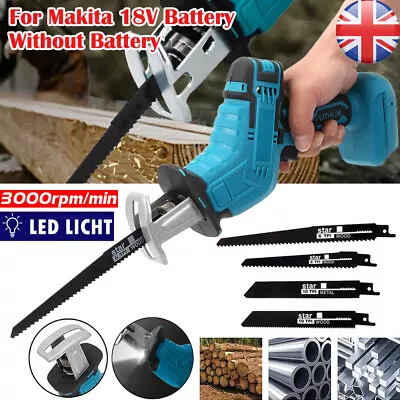 Cordless Electric Reciprocating Saw Saber Cutting For Makita Battery 18V 4 Blade • £17.59