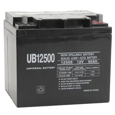 UPG UB12500 12V 50Ah Wheelchair Medical Mobility Rechargeable SLA AGM Battery • $129.99