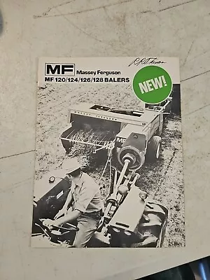 Vintage 1976 MASSEY-FERGUSON 120 124 126 128 Balers Dealer Sales Brochure • $11.66