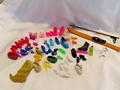 Large Lot Of 59 Mixed Mattel Doll Shoes Ken/barbie /ginny/singles + • $6.95
