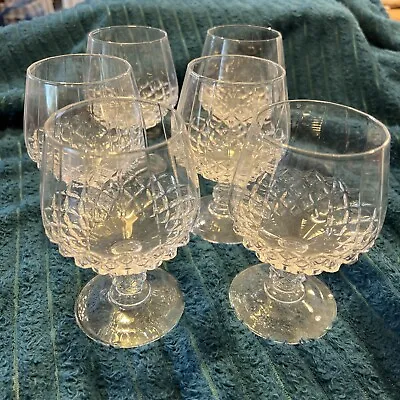 6 Bohemian Czech Lead Crystal Beautiful Vintage Wine/water 6 Oz Gobletsglasses • $50