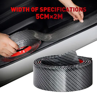 Parts Accessories Carbon Fiber Vinyl Door Car Sill Scuff Plate Sticker Protector • $10.44