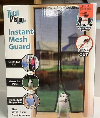 NEW Instant Door Mesh Screen Guard With Auto-Snap Magnetic Closure 39  × 79  • $14.90