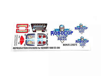 REPLACEMENT STICKERS For ROBOCOP ULTRA POLICE ED-260 Robot Figure ED26Kenner • $5.14