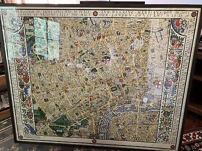 MacDonald Gill London Map 1932 Clash Of Arms 40 X 49½ In. 102 X 126 Cm.  • $12000