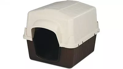 NEW PET BARN 25164 LARGE DOG HOUSE PLASTIC 38 X29 X30  ALMOND COCOA 1011188 • $99.99