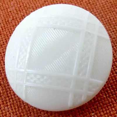 1 1/16  Vintage Molded Self-Shanked Uranium Eggshell Glass Button • $1.99