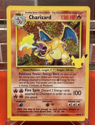 $45 • Buy Pokémon TCG Charizard Celebrations: Classic Collection 4/102 Holo Rare