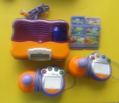 $70 • Buy Vtech V Smile TV Learning System Console Two Controllers 6 Games CLEANED TESTED