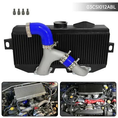 Top Mount Uprated Intercooler Kit For Subaru 02-07 WRX STI EJ20 EJ25 GD GG Blue • $271.66