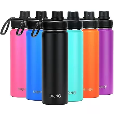 Stainless Steel Water Bottle Vacuum Insulated Sport Lid Flask Metal Hydro 22 Oz  • $22.99