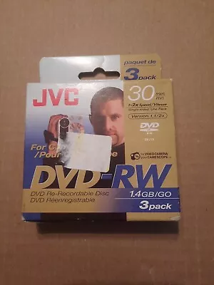 JVC DVD-RW 3 Pack 3x 30 Min Tapes For Camcorder • $14.99