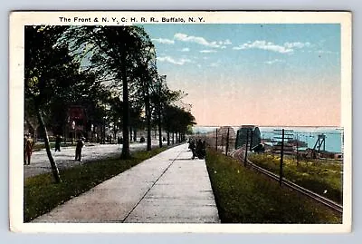 Vintage The Front & N Y C H  Buffalo Ny Train Rr Railroad 2 Cent Postcard Bw • $9.99
