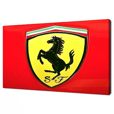 Red Ferrari Car Canvas Print Wall Art Picture Wall Hanging Modern Art • £29