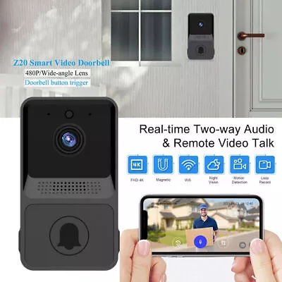 Smart Wireless WiFi Doorbell Intercom Video Camera Door Bell Chime Security USA • $17.10