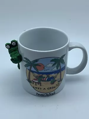 Life's A Croc Alligator 3D Coffee Cup Mug 1993 Florida Vintage New 8 Oz • $12