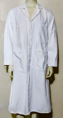 FINCKS RED BAR Sanforized White Denim Lab Coat Jacket 40 Vtg • $2495.95