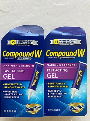 $15.99 • Buy (2Box)Compound W Wart Remover Fast Acting Gel - 0.25oz