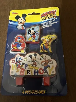 Disney Mickey And The Roadster Racers Happy Birthday Cake Topper Candle Set 4pc • $3.99