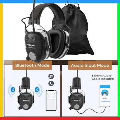 Bluetooth Ear Defenders Protection Ear Muffs Headphones AM FM Radio W/ Bag • £42.99