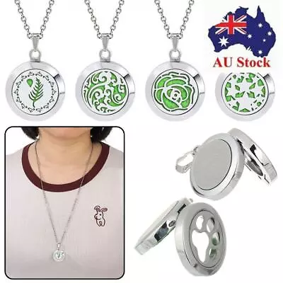 Pendant Fragrance Locket Essential Oil Diffuser Necklace Aroma Charms • $12.60