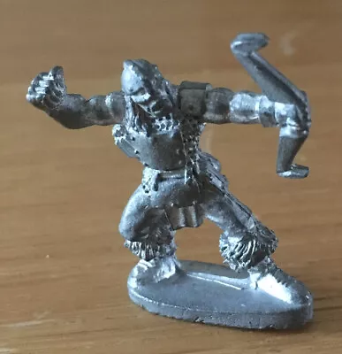 Vintage Grenadier Fantasy Warriors 1437 Half-Orc With Bow Metal Miniature RARE • £5.99