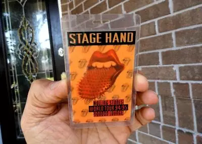 ROLLING STONES Stage Hand Pass VOODOO LOUNGE CONCERT WORLD TOUR ~1994-1995~ • $49.99