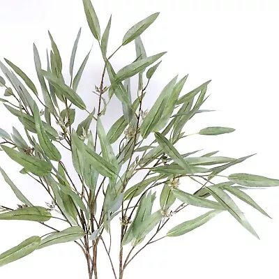 Real-touch Eucalyptus Gum Leaf Spray With Berries 95cmH Native Greenery Gumleaf • $9.90