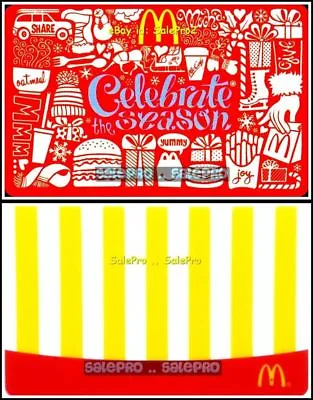 2x McDONALD CELEBRATE McCAFE OATMEAL FRENCH FRIES RARE COLLECTIBLE GIFT CARD LOT • $4.34