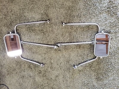 $349 • Buy 67 79 Ford Truck West Coast Tow Mirrors Full Size Stainless Oem Ford Script