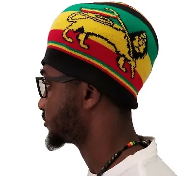 Lion Of Judah Ethiopia Rasta Skully Beanies Hat Tam Jamaica Skull  Cap Beanie  • $14.85