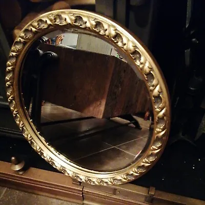 £50 • Buy Vintage  Baroque Rococo Style Round Wall Mirror 