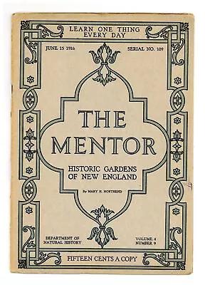 Mentor Magazine #109 VG 1916 • $24