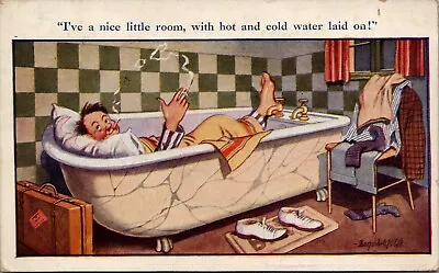 Vintage Cartoon Bathtub Vacation Comic Humor Postcard D266 • $4.99