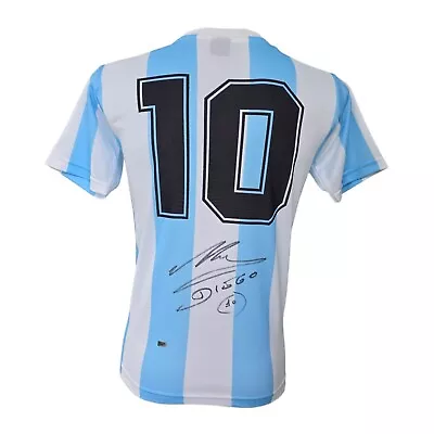 Diego Maradona Signed 1986 World Cup Shirt / Jersey With COA Showing Photo Proof • $41.69