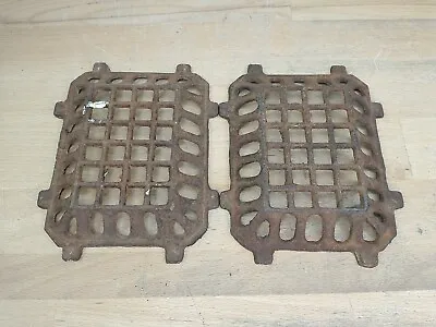 Lot Of Two Small Cast Iron Grate Covers 4  X 5.5  • $30