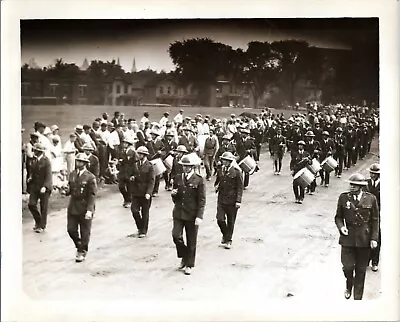 Veterans Of Foreign Wars Vintage Press Photo  Drum Bugle Corps Parade 8x10 1929 • $24.99