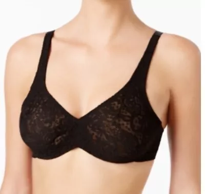 Wacoal Halo Lace Full Figure Underwire 65547 Black Size 34DDD New $48 • $25