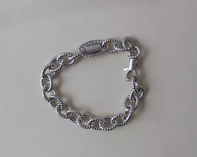 Judith Ripka Sterling Silver Oval Link Bracelet 6.75   NWOT • $75