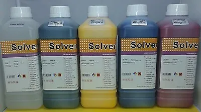 4L Eco Solvent Ink + 1L Cleaner Solution Roland Mutoh Mimaki DX4 DX5 DX6 DX7 USA • $135