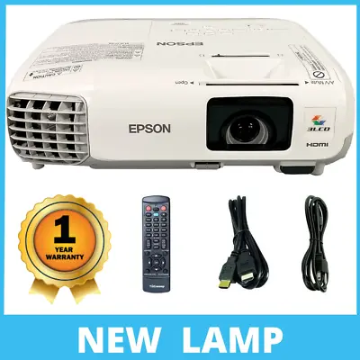 NEW Lamp - Epson PowerLite 98H 3LCD Projector 3000 ANSI Crestron HD HDMI Remote • $169.57