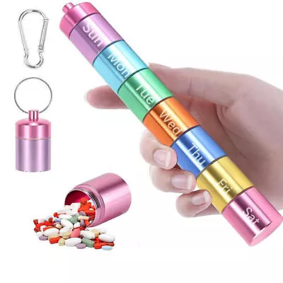 7 Day Pill Organiser Pill Box Medicine Tablet Dispenser Weekly Storage Pill Case • $1.98