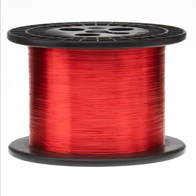 28 AWG Gauge Enameled Copper Magnet Wire 5.0 Lbs 10135' Length 0.0135  155C Red • $78.31