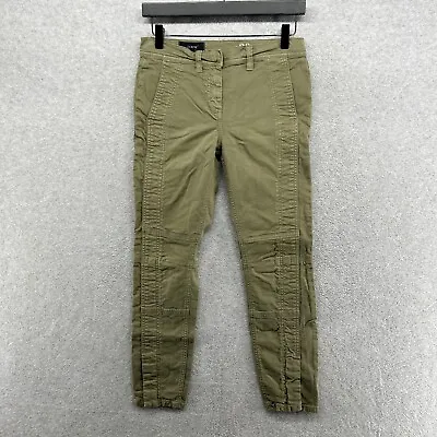 J.CREW Pants WOmens Size 26 Ankle Green Flat Front Military Utility Zip • $16.90