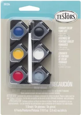 Testors Acrylic Paint Pod 6 Piece Set Primary Colors Plastic Model Paint - Camo • $12.69