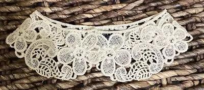 Toppettes Detachable Cutwork Lace Collar Cottage Core Removable Collar Off White • $12.99