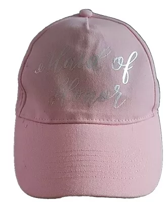 Maid Of Honor Ball Cap Pink Bachelorette Party Bridal Hat Wedding Gift One... • $5