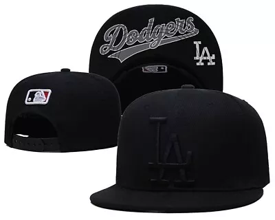 Los Angeles Dodgers LA Hat 2024 Black On Black Snapback Adjustable Free Shipping • $21.99