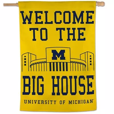 Michigan Wolverines Welcome To The Big House 28 X40  Banner Flag New Wincraft 👀 • $9.50