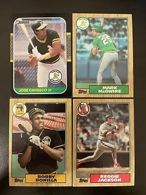 Mark McGwire & Jose Canseco Bobby Bonilla Reggie Jackson ~ (4) Card Lot ~ 1987 • $2.99